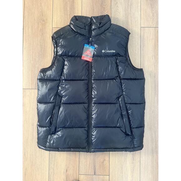 Columbia Pike Lake Vest Men’s Large Black Omni-Heat Puffer Vest NWT Reflective - Picture 15 of 15